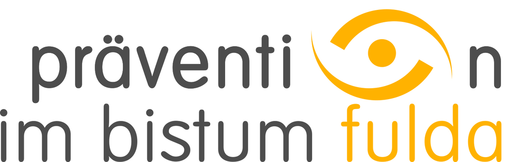 Logo Prävention im Bistum Fulda in dunkel grau und gelb
