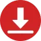 Download Icon mit Pfeile nach unten mit roten Hintergrund